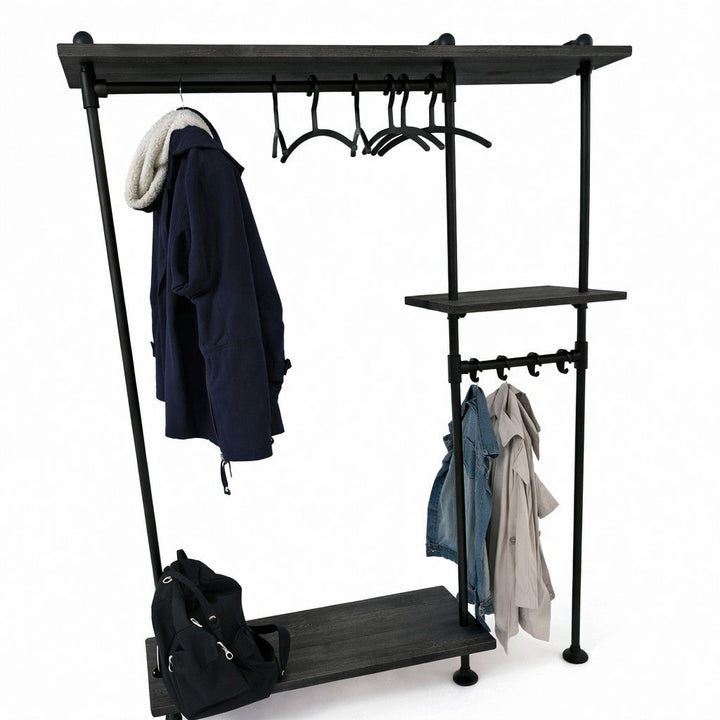 Industriele kapstok met kast