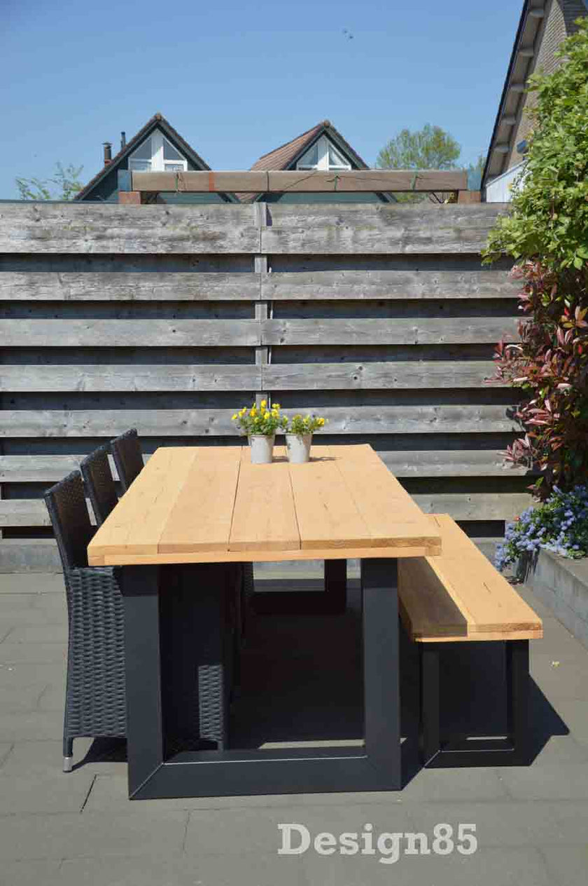 Industriële Douglas Hout Eettafel Buiten