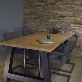 Industriële Eiken Eettafel Bos