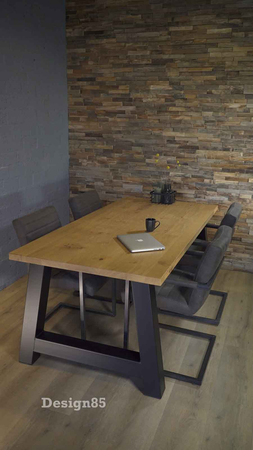 Industriële Eiken Eettafel Bos