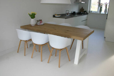 Industriële Eiken Eettafel Bos