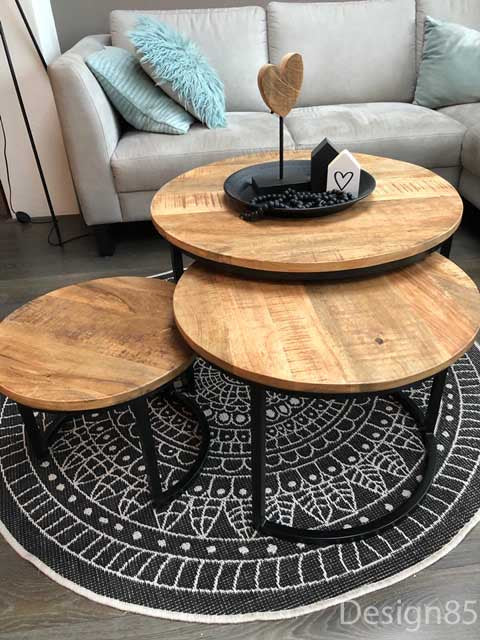 Salontafel Industrieel Rond