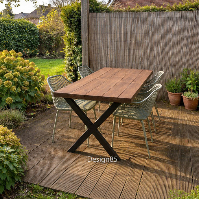 Industriele tuintafel x poot 
