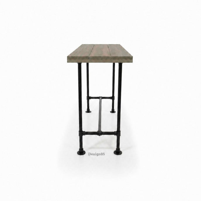 Bartafel tuin Lavendel in industriële stijl met douglas blad en zwart metalen frame
