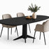 Eettafel Deens Ovaal Nexus in zwarte houtafwerking met modern design