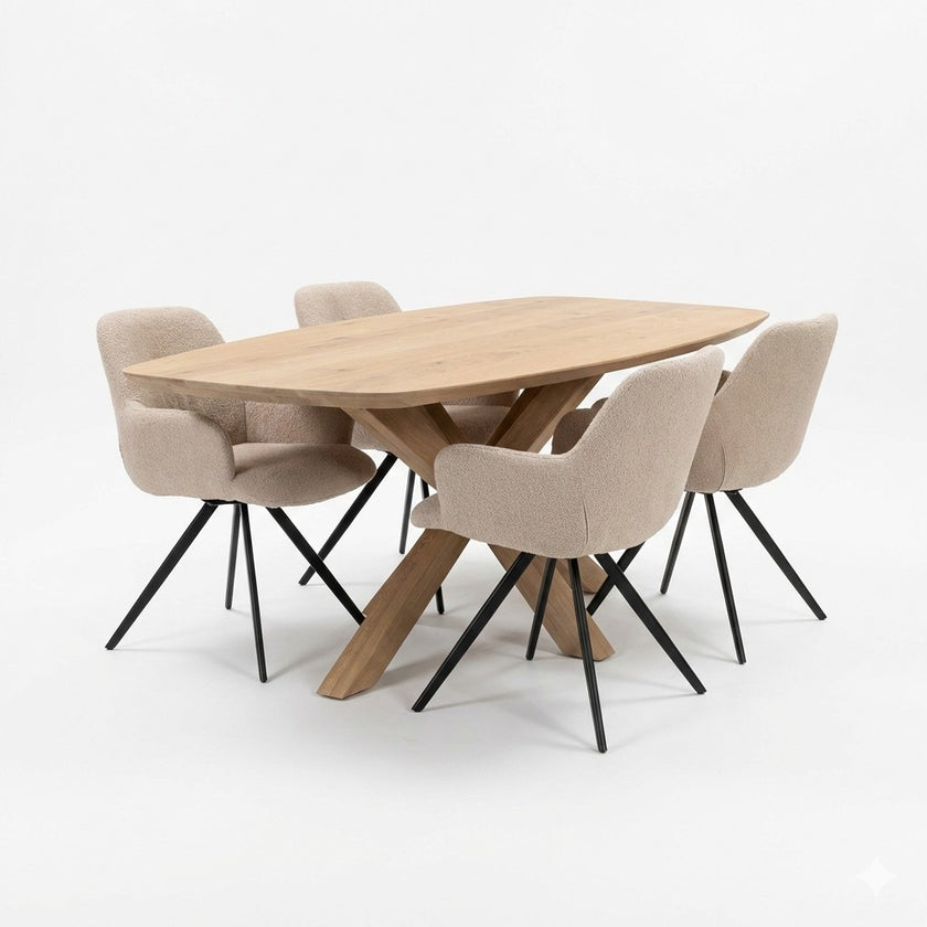 Eettafel deens ovaal Nordic