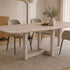 eettafel deens ovaal rune met een blad en poot in de kleur white