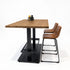 Hoge bartafel Washington met bruin houten blad en zwart stalen onderstel