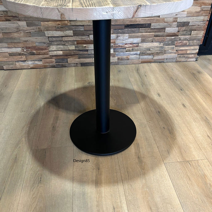 horeca tafel met oud steigerhout met rond blad