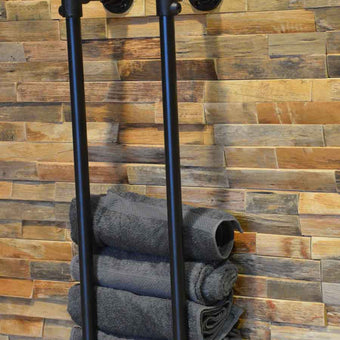 Handdoekenrek Industrieel Zwart