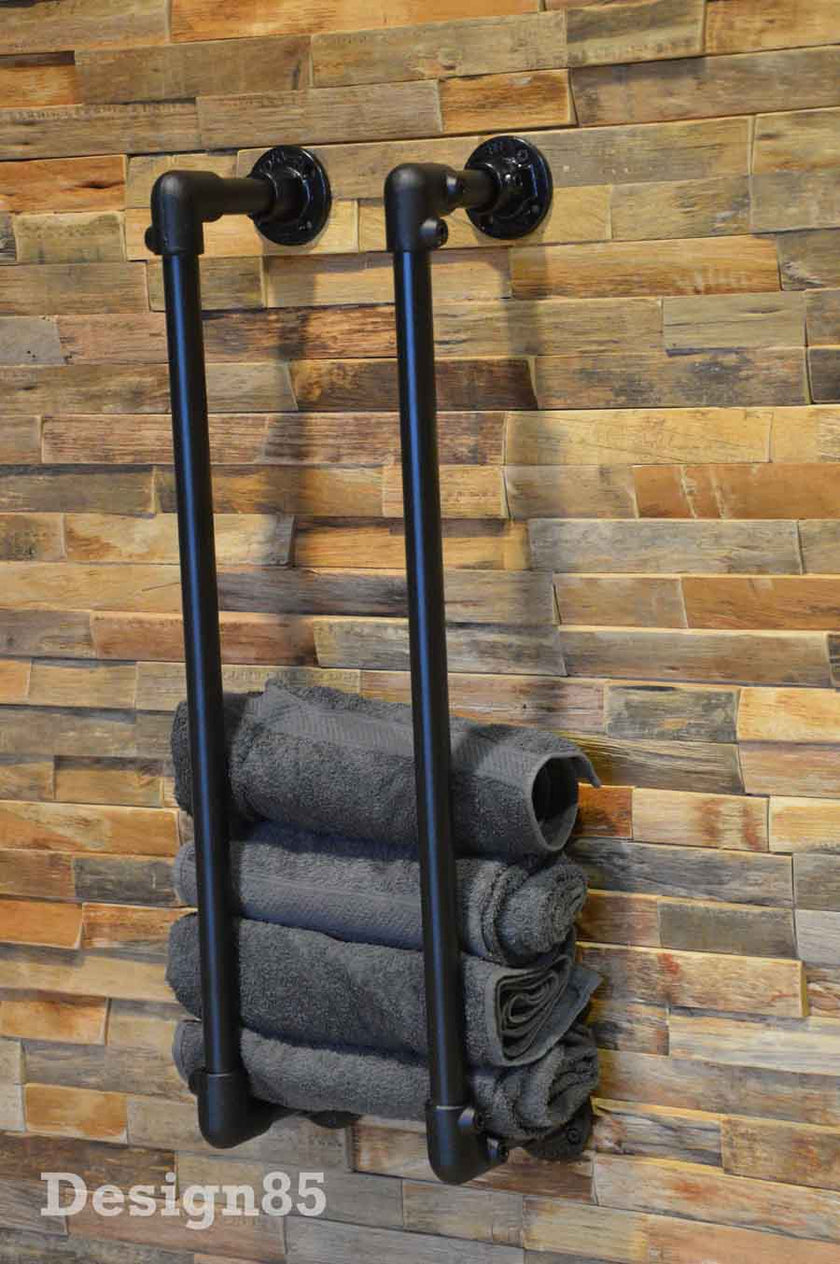 Handdoekenrek Industrieel Zwart