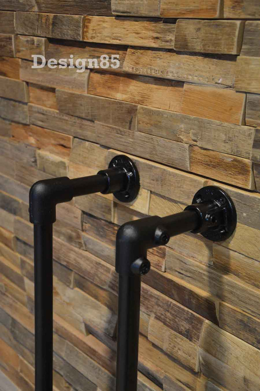 Handdoekenrek Industrieel Zwart