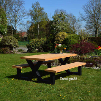 Industriële Douglas Hout Eettafel Picknick