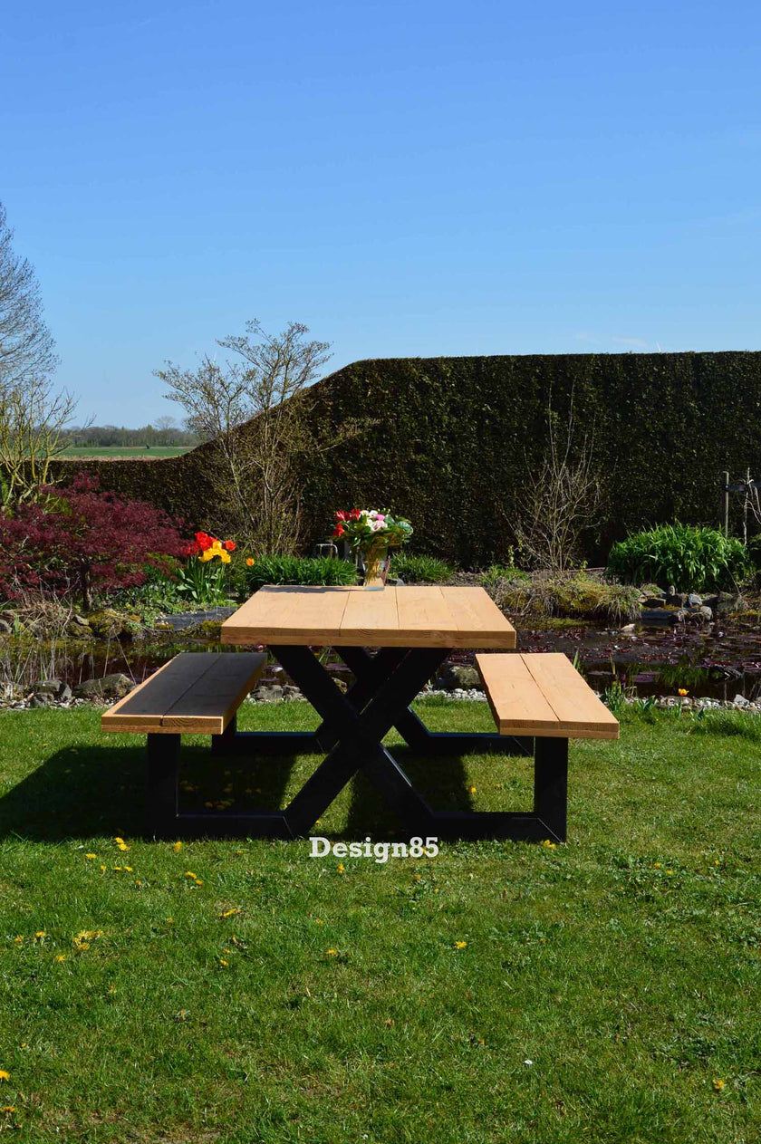 Industriële Douglas Hout Eettafel Picknick
