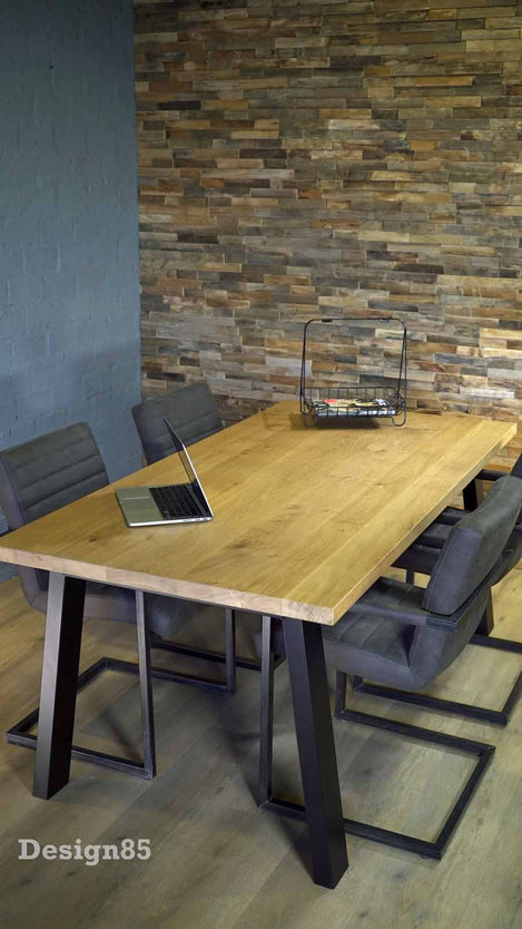 Industriële Eiken Eettafel Continentaal3