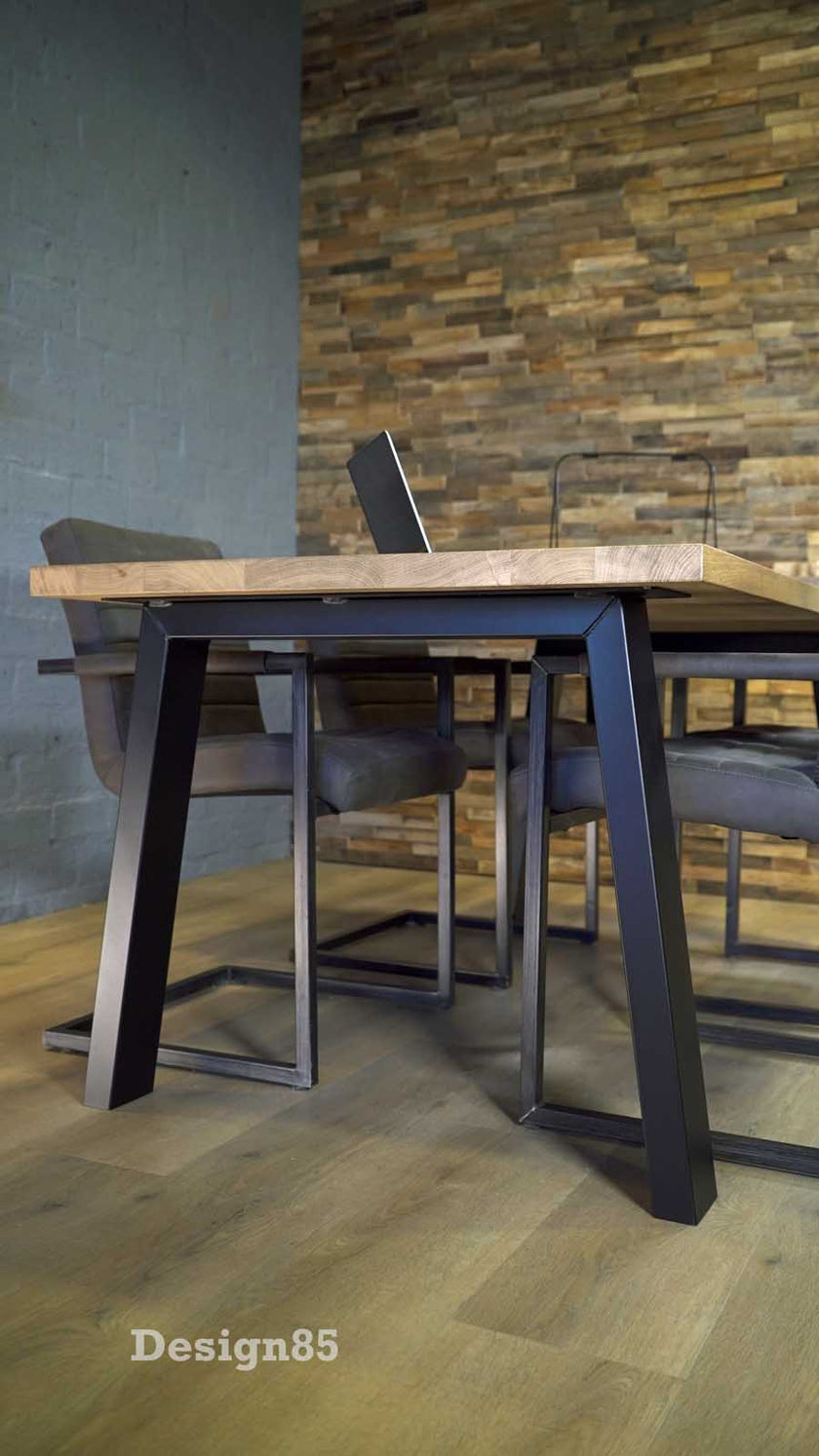 Industriële Eiken Eettafel Continentaal