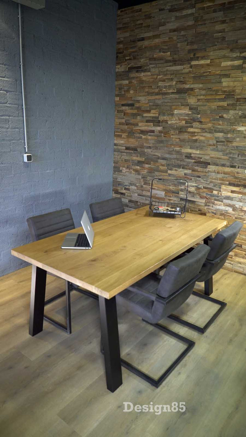 Industriële Eiken Eettafel Continentaal