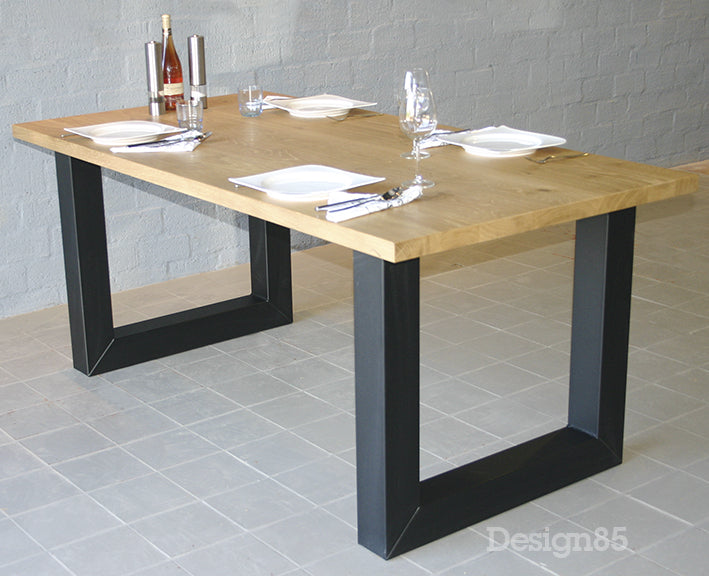 Industriële Eiken Eettafel Regen