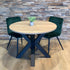 Industriële Eiken Eettafel Rond