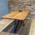 Industriële eiken eettafel Vlinder