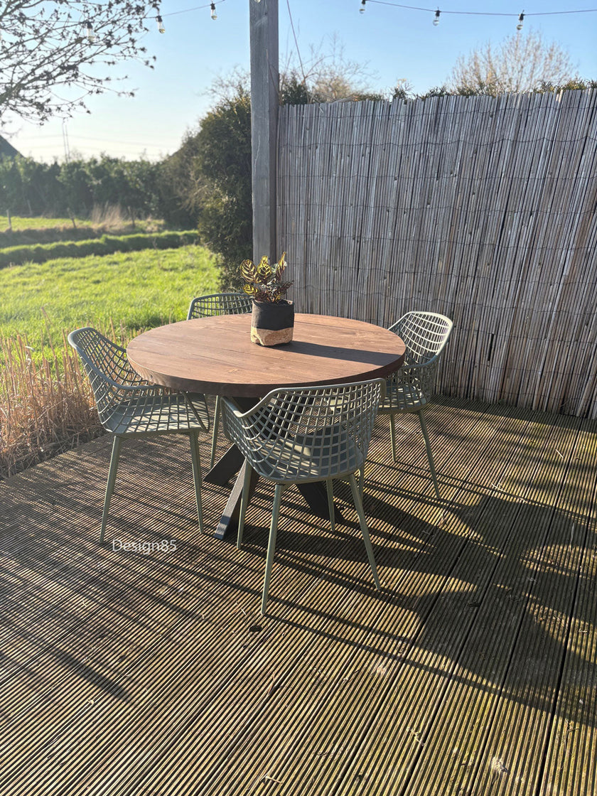 Tuintafel Rond 110 Industriële tuintafel Rond I DESIGN85