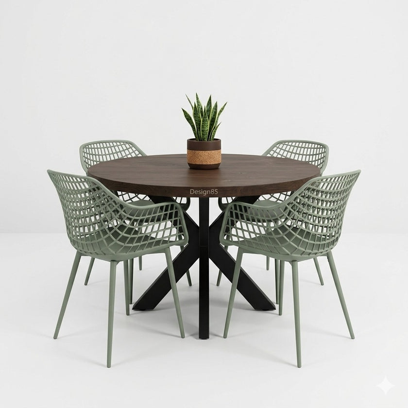Tuintafel Rond 110 Industriële tuintafel Rond I DESIGN85