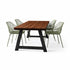 Moderne industriële tafel met Douglas hout en zwart metalen onderstel productfoto