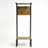 Kapstok staand modern met houten zitbank en zwarte metalen details voor de hal