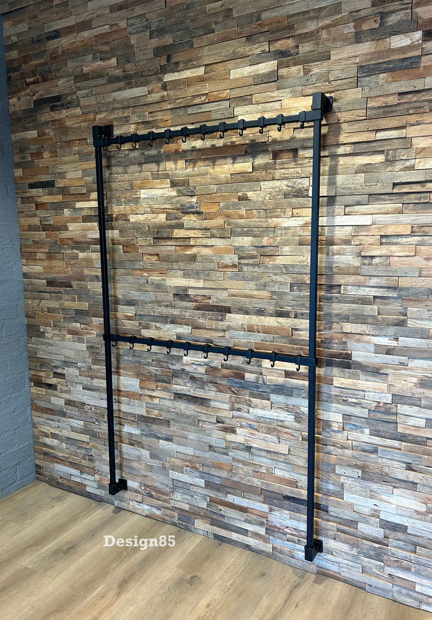 Kapstok Zwart Metaal Hangend