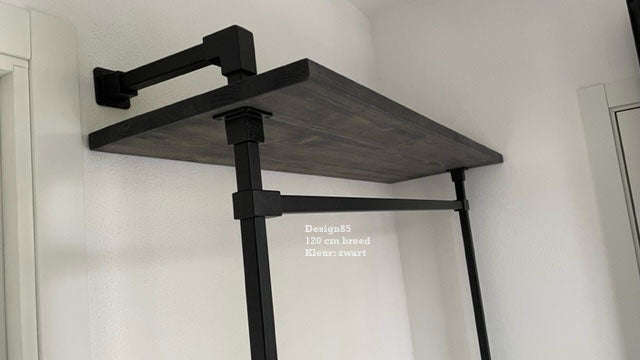 Kapstok Zwart Metaal Hangers