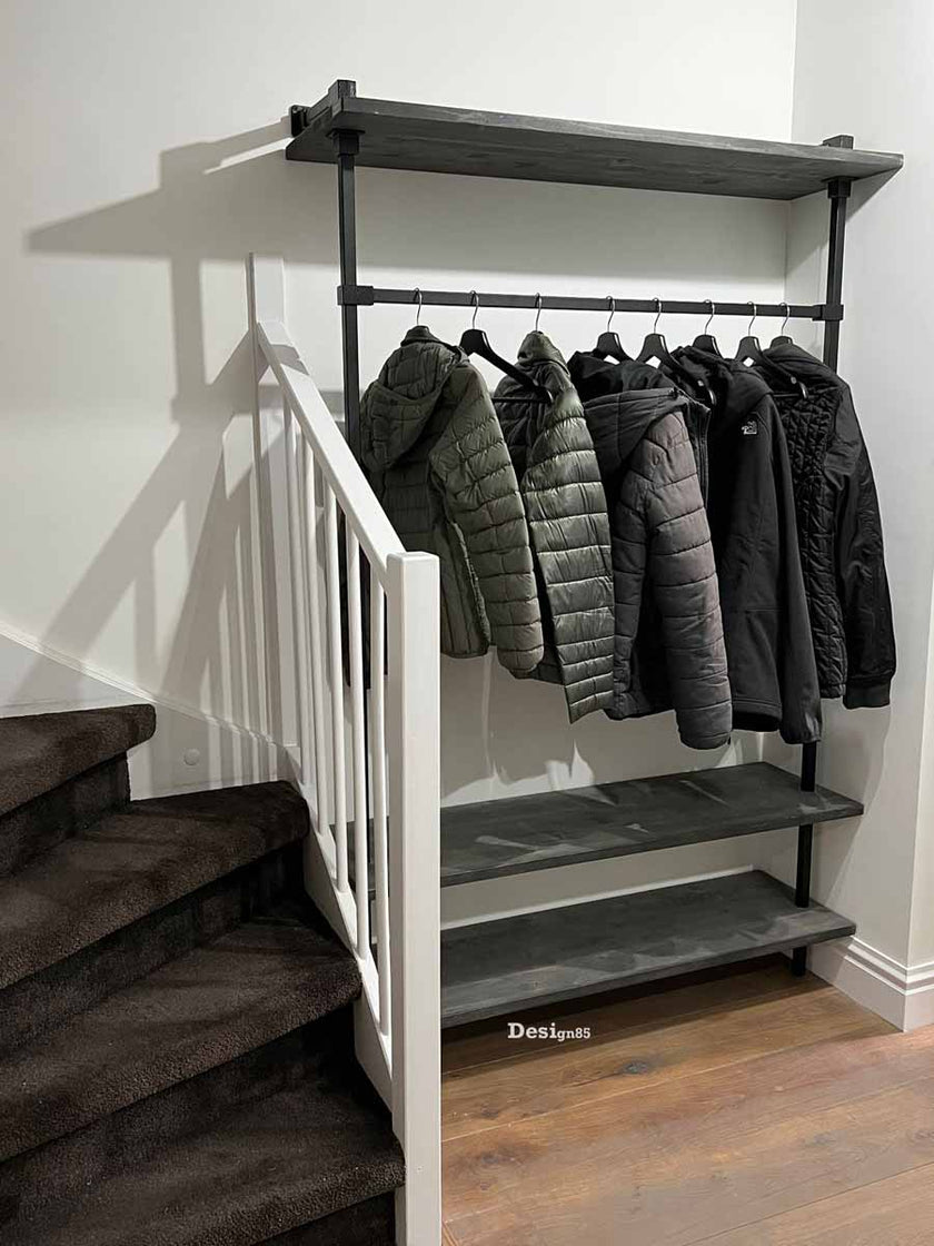 Kapstok Zwart Metaal Hangers