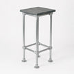 Compacte steigerbuis barkruk Basic met verzinkt stalen frame en houten zitting voor moderne interieurs