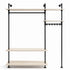 Steigerbuis kapstok met eiken legplanken in white kleur