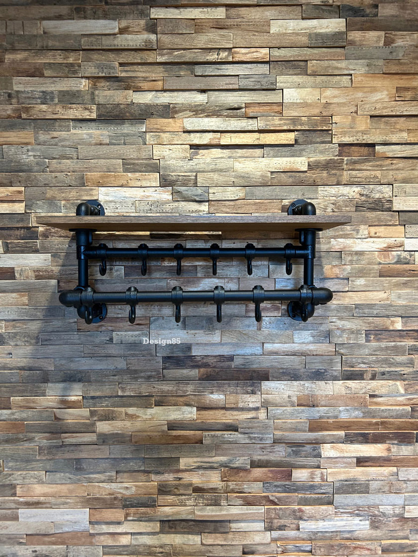 Steigerbuis kapstok Eikenplank