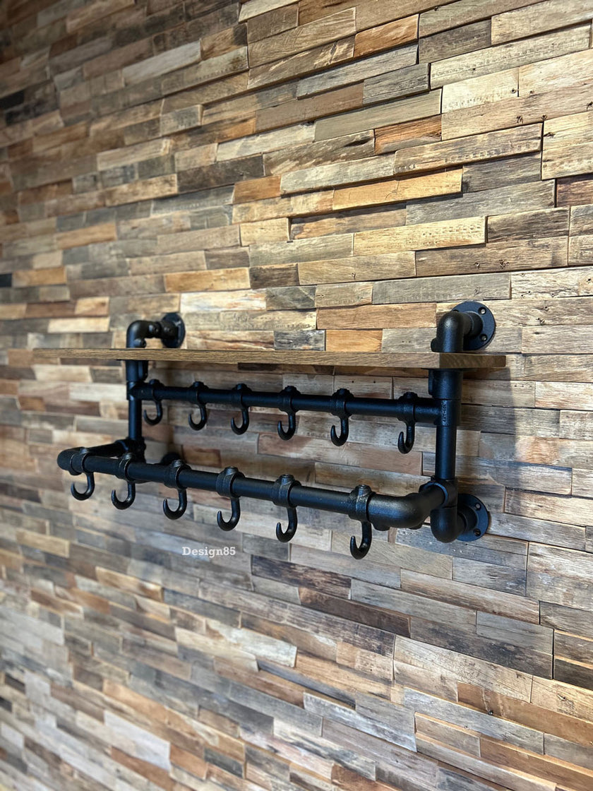 Steigerbuis kapstok Eikenplank