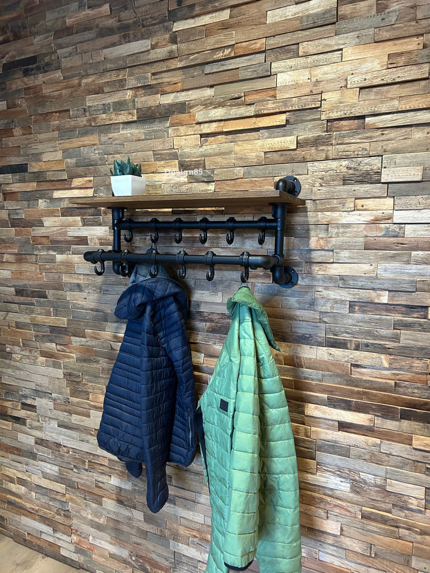 Steigerbuis kapstok Eikenplank