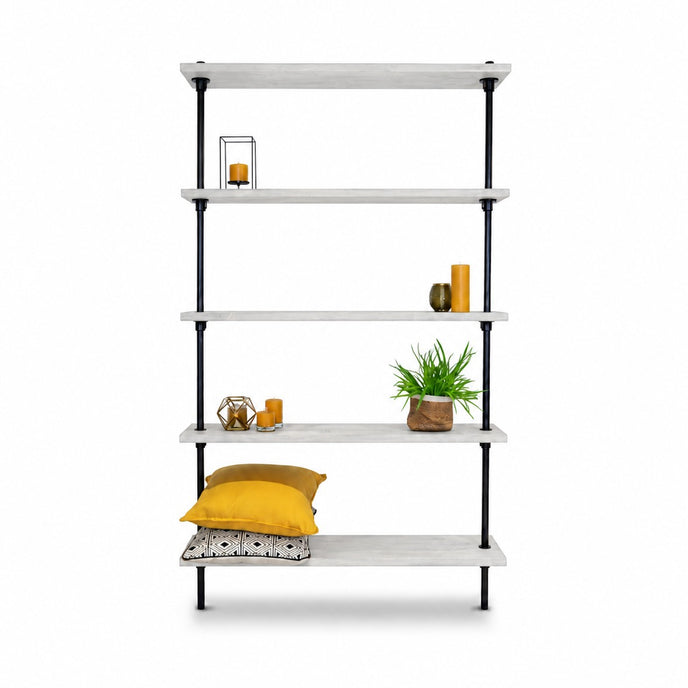 Steigerbuis kast Luxe met open houten opbergplanken voor woonkamer of kantoor