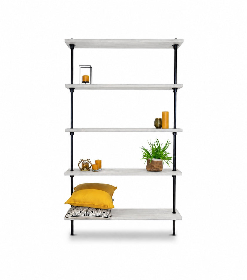 Steigerbuis kast Luxe met open houten opbergplanken voor woonkamer of kantoor