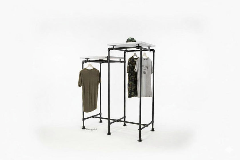 Steigerbuis kledingrek Duo