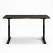 Zit sta bureau hout met zwart gebeitst vurenhouten blad en zwart verstelbaar metalen onderstel.